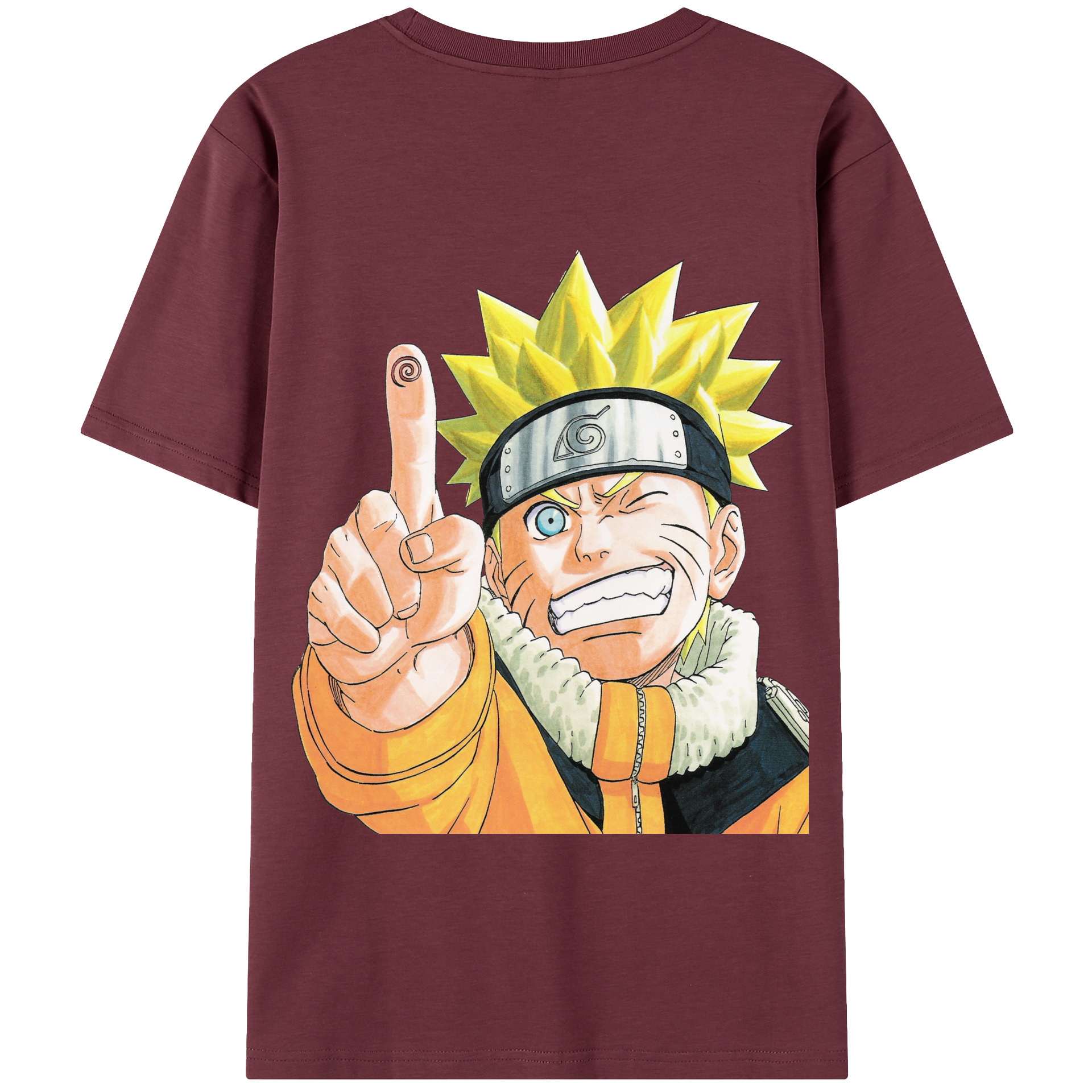 （画像用） NARUTO -ナルト- うずまき ナルト Uzumaki Naruto 綿100％半袖Tシャツ（背面プリント）